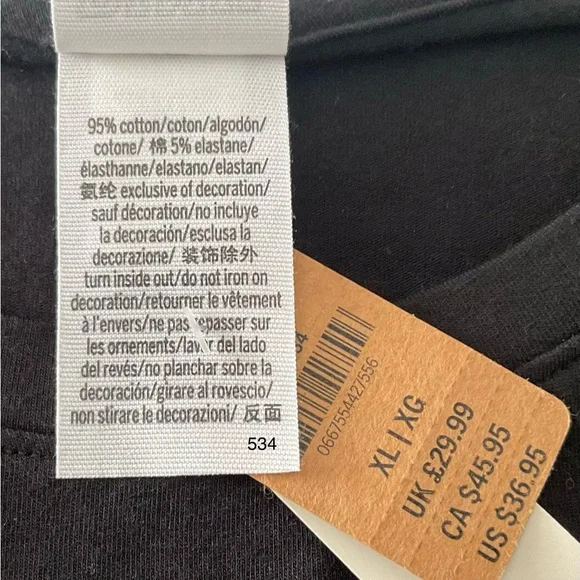 PINK Black Little Black T-Shirt Dress w/Adjustable Ruched Sides. XL NWT - Picture 11 of 11